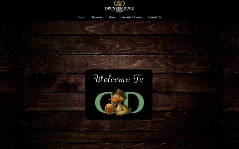 Screenshot of the The Drunken Duck website