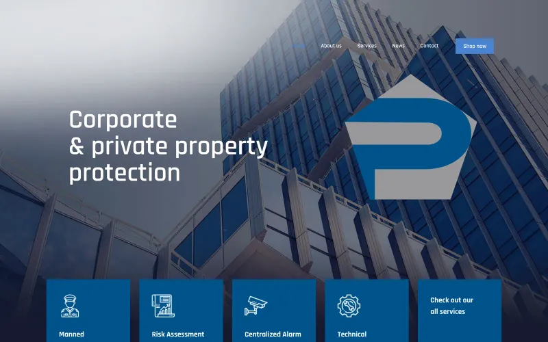 Screenshot of the Pentagon Security website